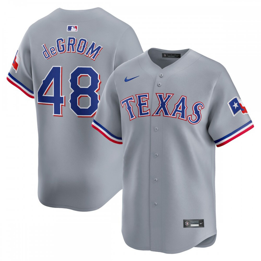 Jacob deGrom Texas Rangers Away Limited Player Jersey - Gray-Pro Kit Vault | Brand New 26/27 Sports Jerseys